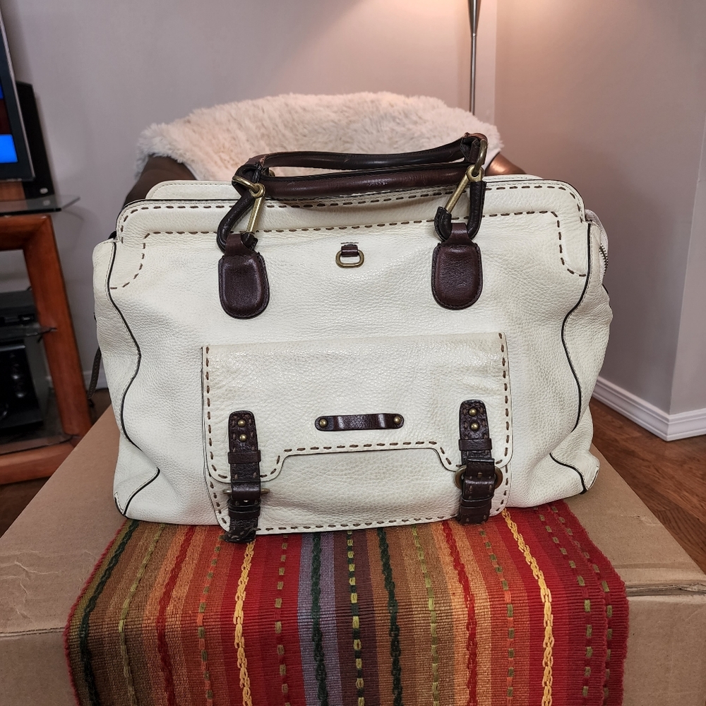 Vintage Ellen Tracy leather Sandalia satchel bag EUC